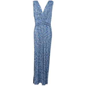 Spense Sleeveless Maxi Dress Size Medium Blue & White Pattern‎